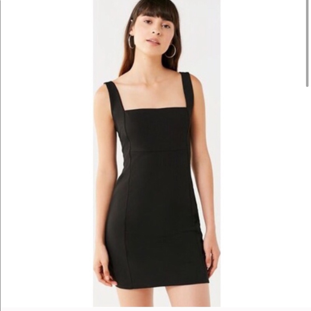UO black mini dress with square neck